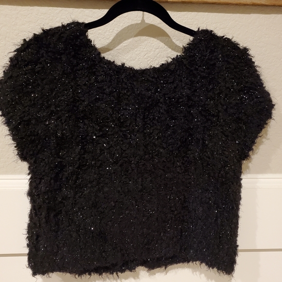 Anthropologie Knitted and Knotted Cropped, Shimmer Cardigan, Wool Blend,… - Picture 2 of 10